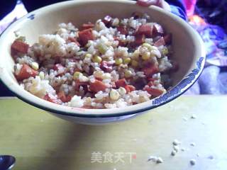 玉米香肠炒饭