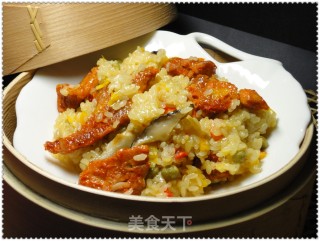 蜜汁梅肉荷叶饭的做法