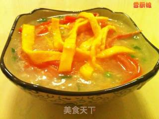 双丝蛋皮粥的做法
