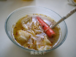 酸辣馄饨面的做法