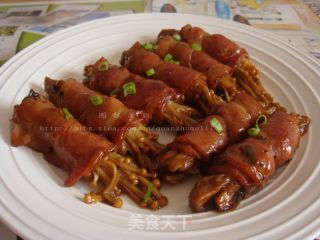 豉汁培根金针卷的做法