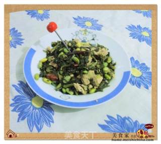 雪菜毛豆肉丝的做法