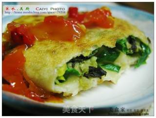 韭菜鸡蛋干菜肉饼的做法