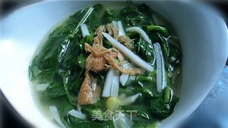 豆苗汤米稞条的做法