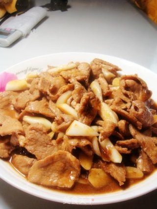 我家拿手菜——蒜爆羊肉的做法