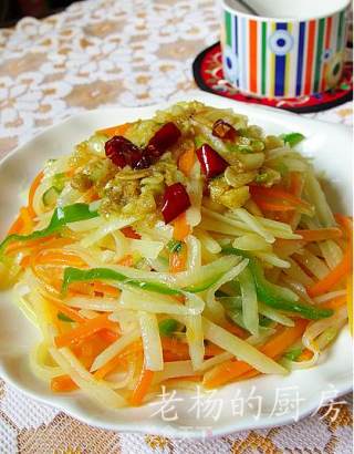 加州牛肉面里的凉拌土豆丝的做法