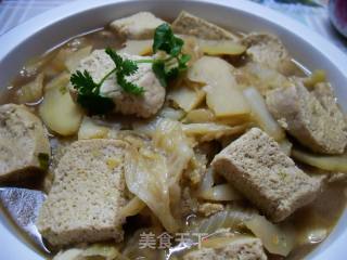 白菜炖冻豆腐的做法