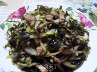 肉丝炒白菜海带——春季减肥菜的做法