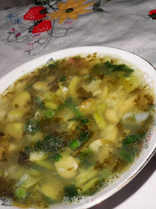 去除油水-----豆瓣咸菜汤的做法
