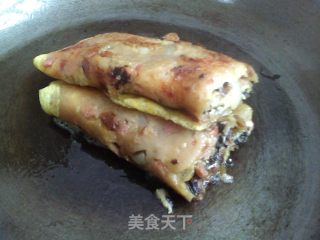 橄榄菜萝卜鸡蛋饼的做法