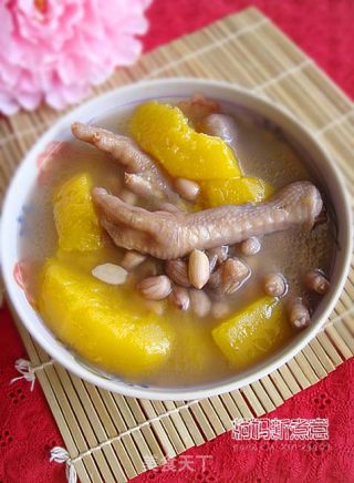 木瓜花生鸡脚汤的做法