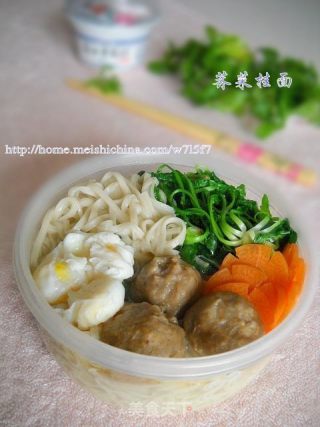 荠菜挂面的做法