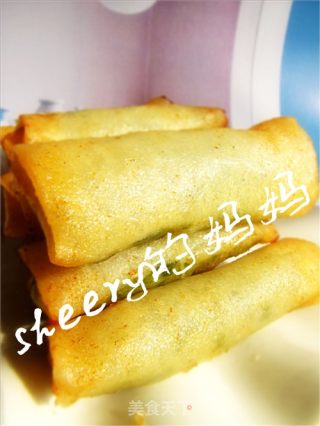韭菜肉馅春卷