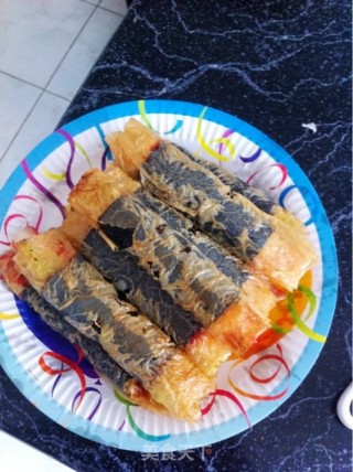 海虾海苔腐皮卷的做法