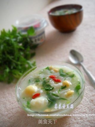 荠菜黄豆粥
