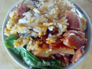 腊味蔬菜煲仔饭的做法
