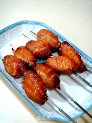 家庭制作“串烤脆皮鸡翅”的做法