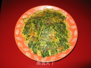 芹菜叶蛋饼的做法
