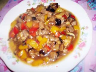 彩椒肉丁的做法