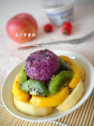 蜜汁紫薯糕的做法