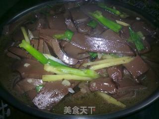 烧猪血的做法