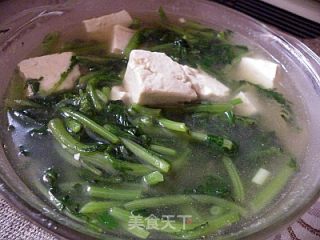 茼蒿豆腐汤的做法