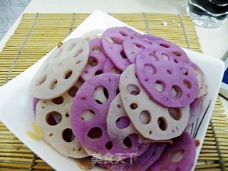 清炒双色藕的做法
