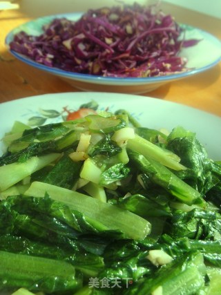 蒜香油麦菜的做法