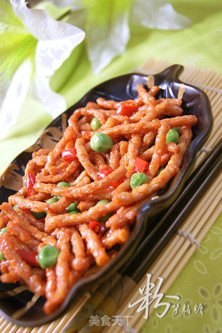 蒜香素肉丝的做法