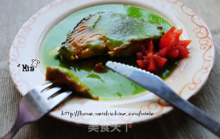 豌豆汁三文鱼的做法