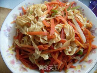 凉拌干豆皮红萝卜的做法