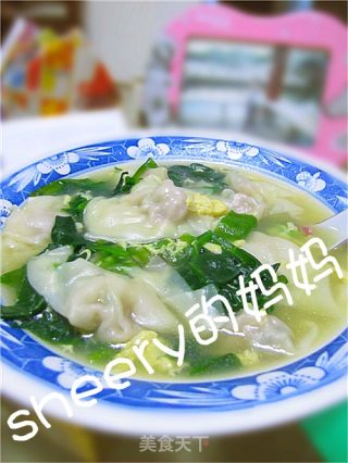 菠菜蛋汤馄饨的做法