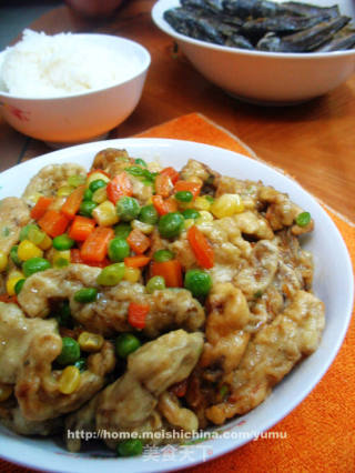 【三色素肉】的做法