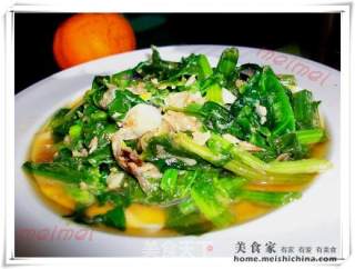 家常菜肴@@咸鱼搭上菠菜