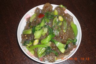 青菜炒红薯粉的做法