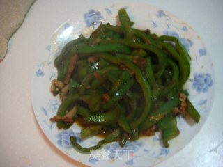 菜椒丝炒肉丝的做法