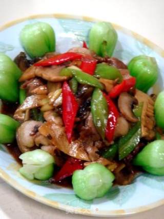 家常小炒“蚝油蘑菇肉片”的做法