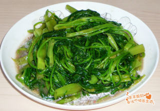 虾酱炒通菜的做法