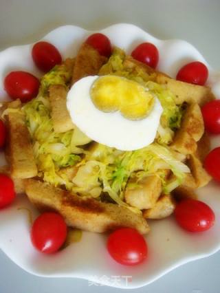 【花样包菜】--包菜炒馍片的做法