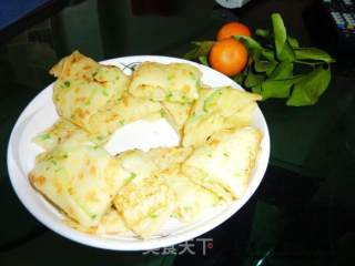 豆浆完美搭档---黄瓜丝豆渣煎饼的做法
