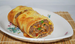 蛋饼肉末卷的做法