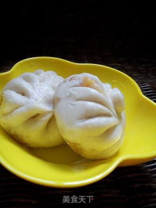 三色肉包的做法