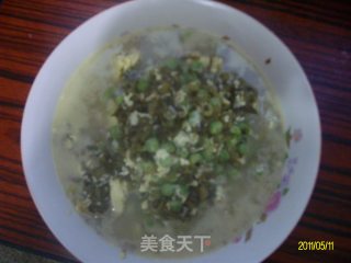 咸菜青豆鸡蛋汤的做法