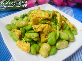 蚕豆米炒鸡蛋
