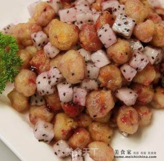 水果入菜——蓝莓天贝球的做法