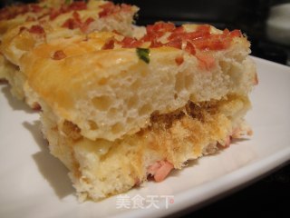 肉松夹心火腿面包的做法