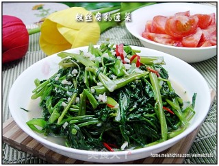 "椒丝腐乳通菜"的做法