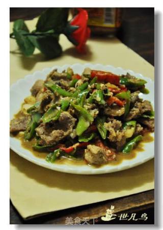 双椒小炒肉（把米酒当料酒用）的做法