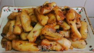 香辣豆豉酱爆肠粉的做法