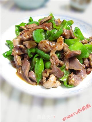 青椒炒鸡胗的做法